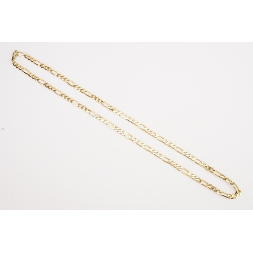 102 - A 9ct gold heavy figaro chain. Weight 27.2g. Length 62cm.