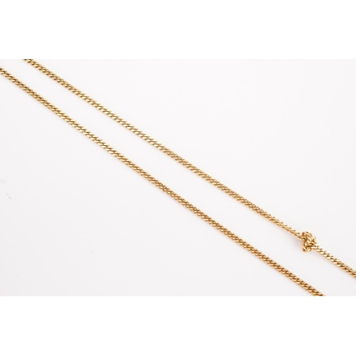 123 - A 9ct gold thin chain. Weight 3.1g.