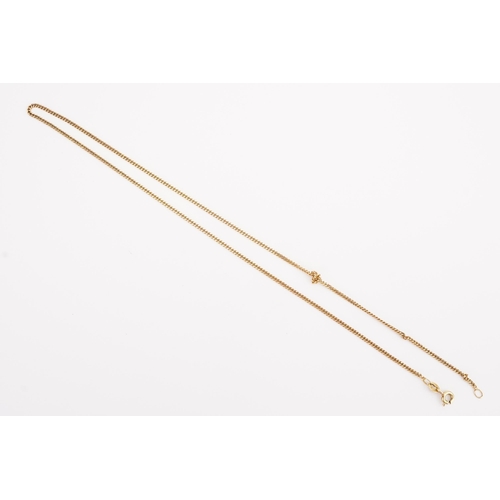 123 - A 9ct gold thin chain. Weight 3.1g.