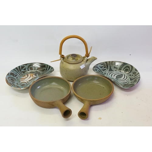 860 - Ex Collection of Rev. John Gage Waller. A David Leach for Lower Down Pottery Pair of Handled Soup Bo... 