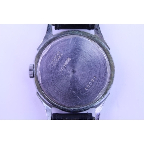 211 - A 1960s BERNEX Swiss made Stainless Steel Gentleman's Wristwatch on an Original Black Strap. Watch w... 