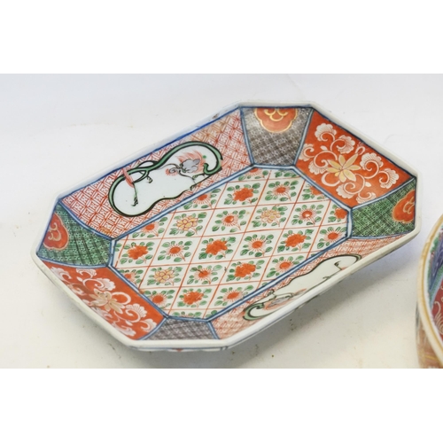 660 - Ex Collection of Rev. John Gage Waller. A Japanese Arita Flower Bowl decorated with an Asian Pheasan... 