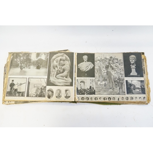 426 - A Victorian Photograph/Scrap Album to include the Boer War, Politically incorrect Post Cards, Queen ... 