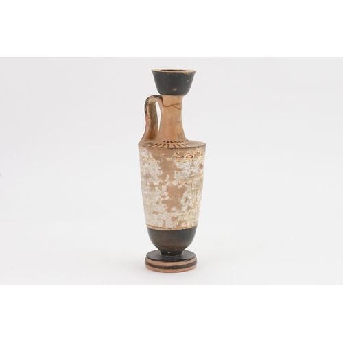 689 - A Roman Pottery Single Handled Ewer in Beige & Black, line decoration. Ref Number: 2056, Athens 470B... 