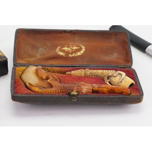 696 - An interesting Carved Oak Card Case with 