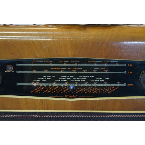 451 - A Large 1950s Walnut Cased Radio.