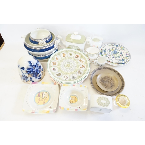 745 - A Collection of China to include Poole Pottery Stoneware Animal Plates, Calendar Plates, Tureens, Fe... 