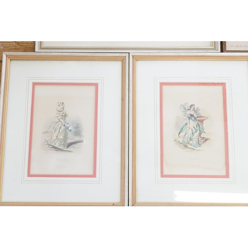 412 - A Pair of Garnier Freres for Grandville French Prints, Cary's Map of Dorchester, a Pascal Holman Wat... 