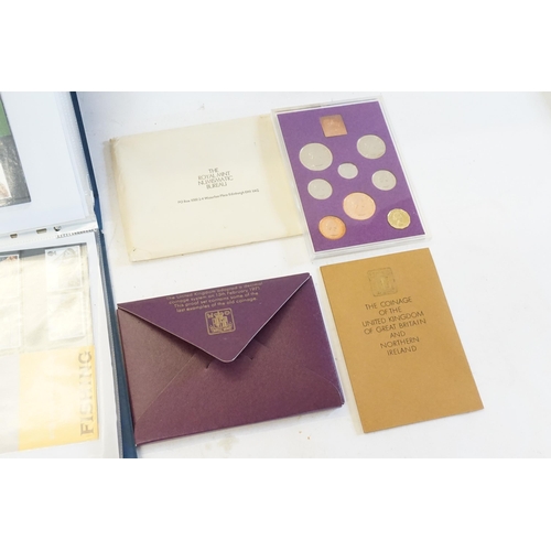 330 - A Collection of First Day Covers & a 1970 Boxed Decimal Coin Set in Original Envelope.