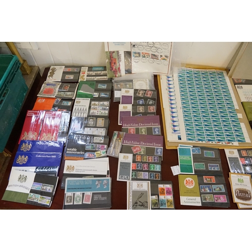 283 - A Large Collection of General Stamps to include Covers, Sheets, Part Sheets (1960-1970), Coins, etc.... 