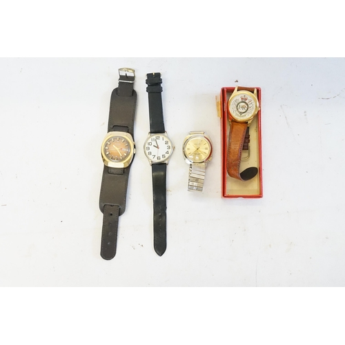 179 - A Collection of Four Vintage Gentleman's Watches to include a Sekonda, Alflex, etc.