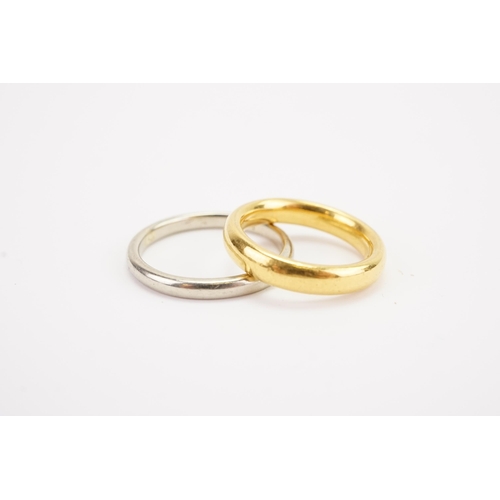 143 - A 9ct gold ring, along with one silver ring.