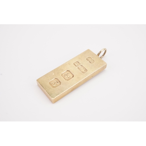 146 - A circa 1970's Birmingham 9ct gold ingot. Weight 28.8g.