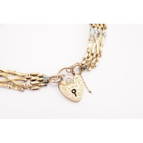 121 - A 9ct gold link bracelet .AF. weight 7.4g.