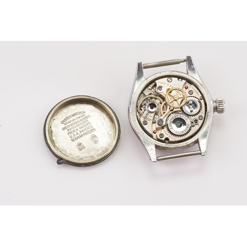 194 - A 1960's Rolex Oyster Imperial Chronometer, railroad dial, stainless steel casing and red second han... 