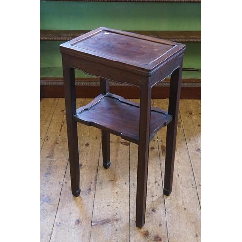 523 - Ex Collection of Rev. John Gage Waller. A Japanese Hardwood Writing Table with shaped Under Tier & S... 