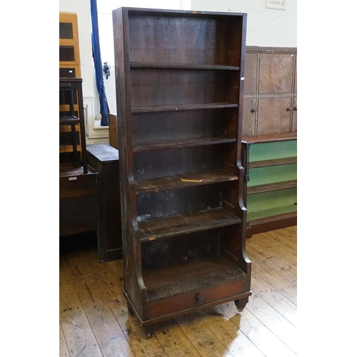 524 - A Regency Design Continental Waterfall Bookcase fitted with Shelves. Measuring: 186cms high x 74cms ... 