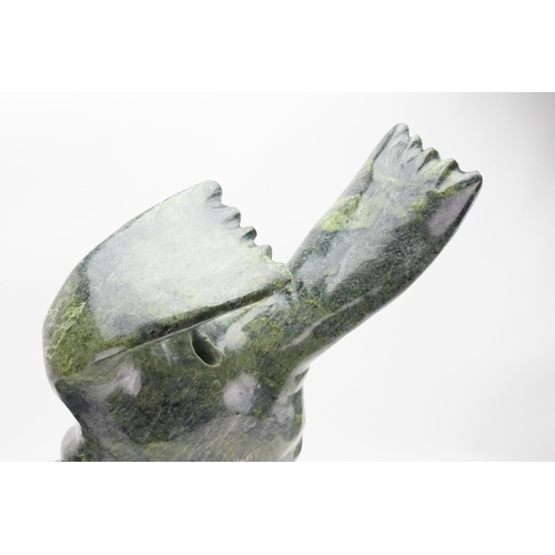 712 - A Large Impressive Inuit Eskimo Sculpture of a Dancing Walrus by Nuna Parr, Cape Dorset, Canada. The... 