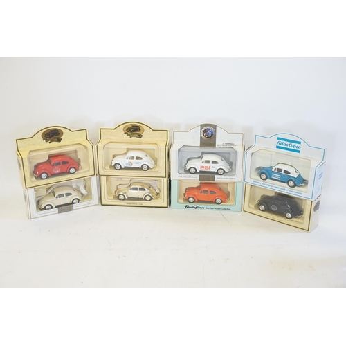 167 - A Collection of 8 Boxed Lledo V.W. Beetle Models to include 