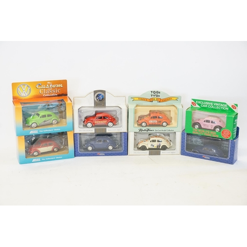 195 - A Collection of 8 x Lledo V.W. Beetle Boxed models to include 