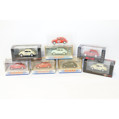 199 - A Collection of 8 x V.W. Beetle Models to include Matchbox/Dinky, Rio, High Speed, etc. All Boxed.