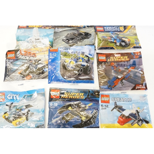 608 - A Collection of 10 Sealed LEGO Bags to include Star Wars, Nexo Knights, Super Heroes DC Comics, Marv... 