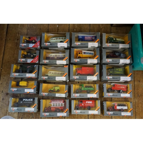 61 - A Collection of 20 x Boxed Corgi Classics in Grey Boxes made by Corgi in the 1980s to include Coache... 