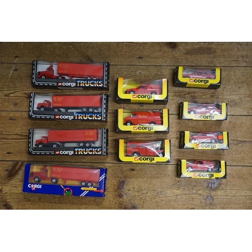 78 - A Collection of 11 x 1980s Corgi Royal Mail models to include Lorries, Vans, Cars, etc.