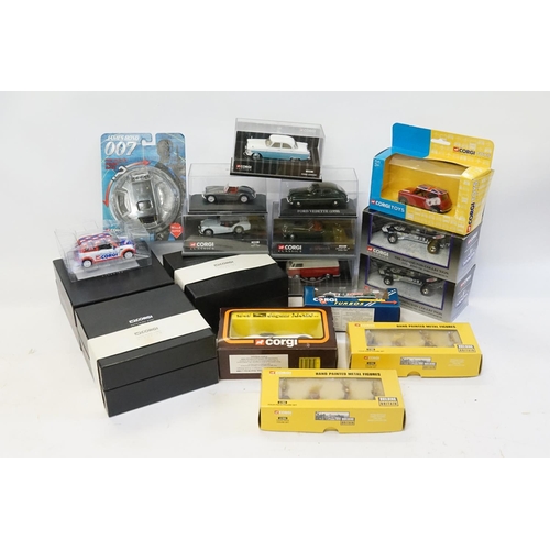 88 - A Collection of 18 x Boxed Corgi models to include 3 x Black Boxed Limited Editions, James Bond Roll... 