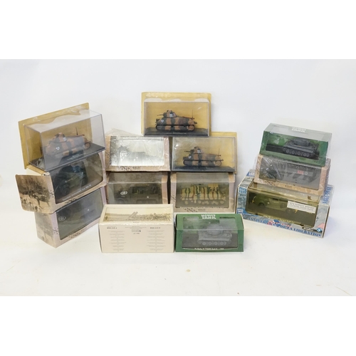 291 - A Collection of 12 x Boxed Atlas Military models along with 1 x Solido Tank, all appear unopened.