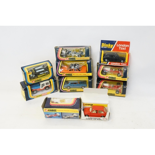 103 - A Box of Nine Boxed 1970s Corgi models to include 411, 3 x 152, 280, 424, 150, 275, 441 along with a... 