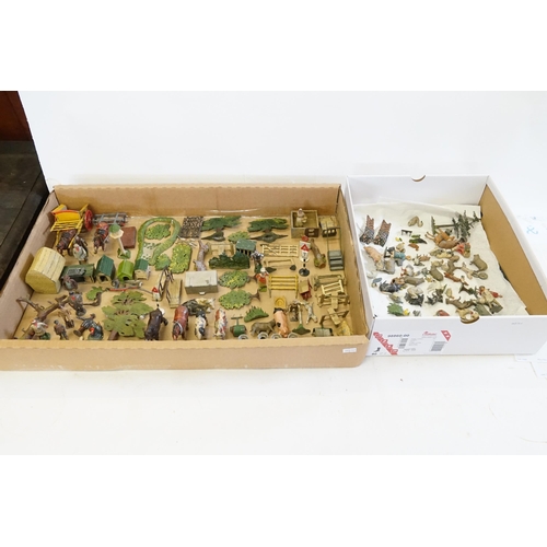 510 - A Large Collection of Original Britains Lead Farm to include a Horse & Cart, various buildings, Anim... 