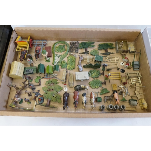 510 - A Large Collection of Original Britains Lead Farm to include a Horse & Cart, various buildings, Anim... 