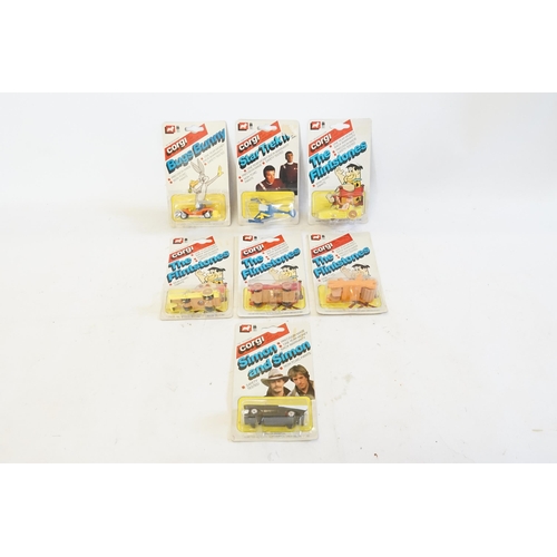 134 - 7 x U.S. Carded T.V. Related Boxed Corgi Juniors to include 84 