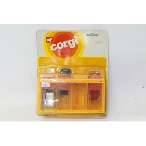 120 - A Scarce Corgi Junior Car Garage with Three Cars to include a 