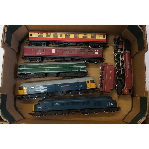 376 - Three Unboxed Hornby Locomotives to include a Duchess of Sutherland & Tender, Two Hornby Diesel's to... 