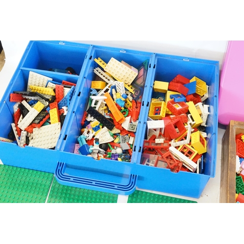 602 - A Large Collection of Original Old & New LEGO to include Figures, Bricks, Windows, Large & Small Bas... 