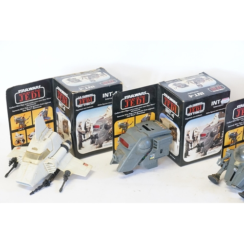 615 - A set of three Star Wars/LA GUERRE DES ETOILES Return of the Jedi Kenner sets, to include INT-4, CAP... 