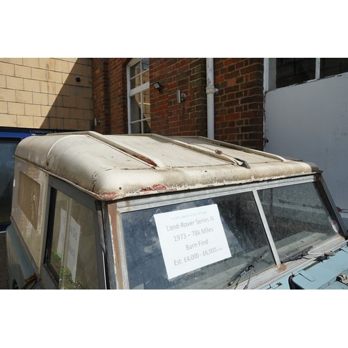 461 - A “Land-Rover Series III Hardtop” (Petrol) finished in Light Blue with a White Removable Hardtop. Th... 