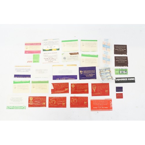 359 - A Collection of Original advertising Wrappers for Cadburys Fruit & Nut, Aero, Fry's Peppermint, Fry'... 