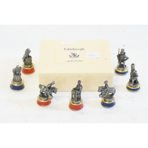 538 - 7 x various Cast Studies of Napoleon Soldiers with enamel bases marked on edge.