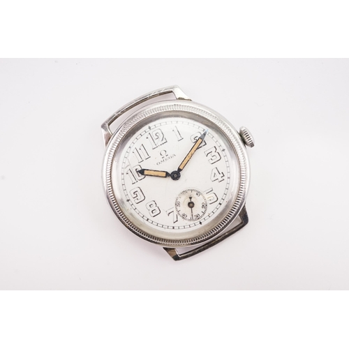 148 - A 1960's stainless steel Omega watch, white and railroad dial, sub second dial. Casing marked Dennis... 