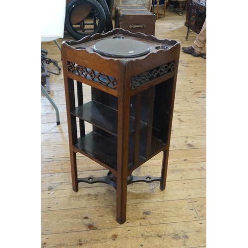 479 - A Georgian design Wash & Wig Stand with a carved frieze border & Jug Base with later editions. Measu... 