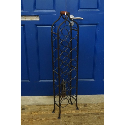 478 - A French design Wrought Iron Bottle rack to hold 16 Bottles.