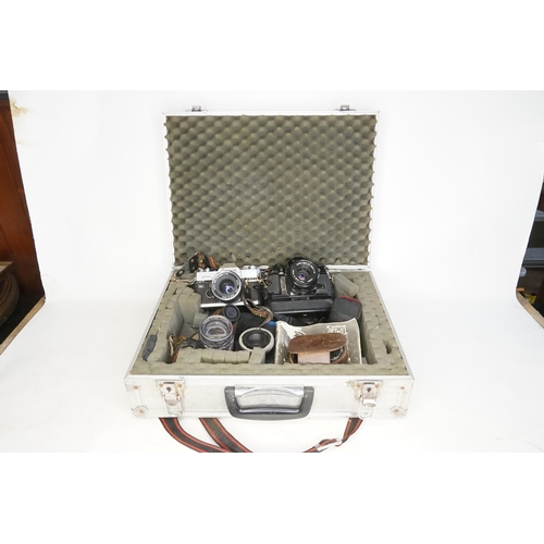 327 - A Camera Steel Case containing a 