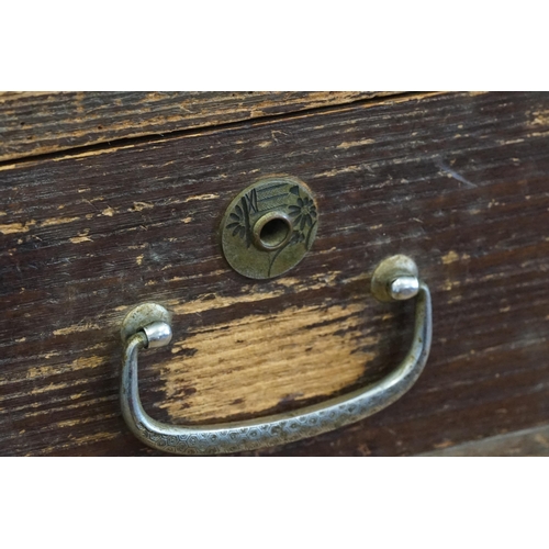 463 - Ex Collection of Rev. John Gage Waller. A Japanese Campaign Chest fitted with Two Single over Four L... 