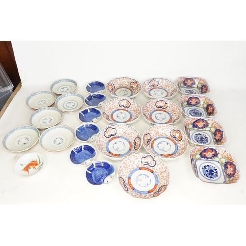 613 - Ex Collection of Rev. John Gage Waller. A Collection of Japanese Imari Bowls, Saucer Bowls, Quails E... 