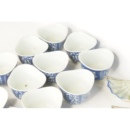 614 - Ex Collection of Rev. John Gage Waller. A Set of Twelve Japanese Porcelain Rice Bowls decorated with... 