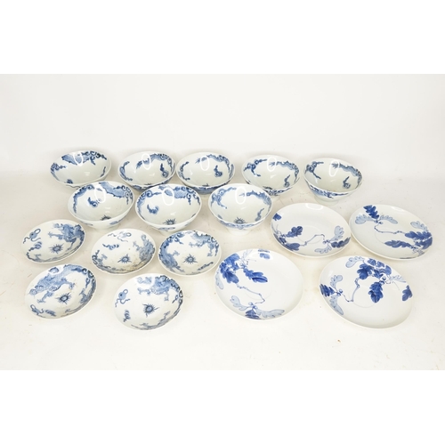 616 - Ex Collection of Rev. John Gage Waller. A Collection of Japanese Hiraldo Bowls, Saucers, etc.