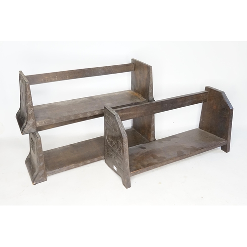 261 - Ex Collection of Rev. John Gage Waller. Three Chinese Carved Table Book Racks.